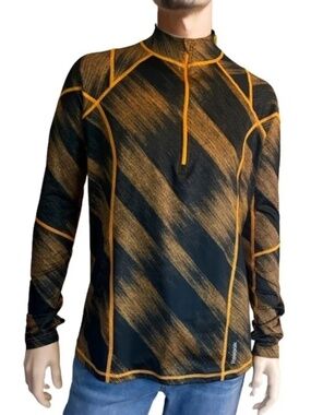 Reebok Athletic Compression Top Shirt ¼ Zip Long Sleeve Fitness UNISEX NWOT